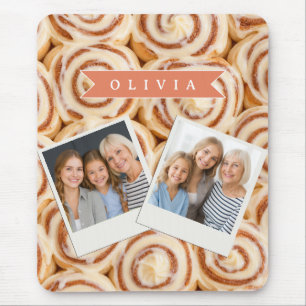 Tapis De Souris Motif personnalisé de roulé à la cannelle Boulange