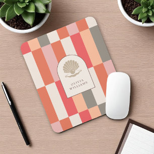 Tapis De Souris Motif personnalisé rayures et damiers féminins