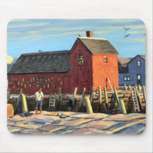 Tapis De Souris Motif pittoresque #1 Rockport Fishing Shopping