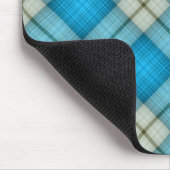 Tapis De Souris Motif Plaid Turquoise (Coin)