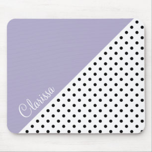 Tapis De Souris Motif pois moderne violet géométrique rétro