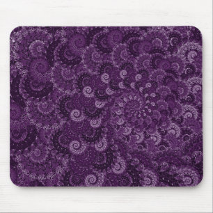 Tapis De Souris Motif pourpre de fractale de remous