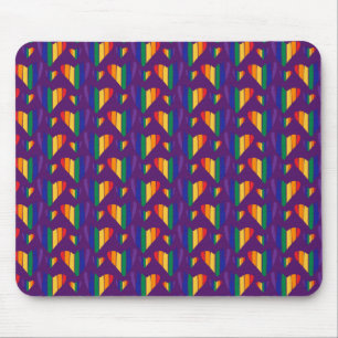 Tapis De Souris Motif Rainbow Hearts