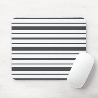 Tapis De Souris Motif rayures grises et blanches minimaliste Exécu