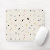 Tapis De Souris Motif Retro Squiggle (Avec souris)