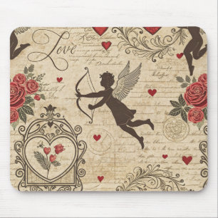Tapis De Souris Motif romantique de vintage Cupid (6)