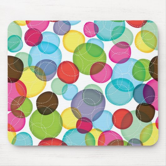 Tapis De Souris Motif rond 2 d'enfants de bulles (Devant)