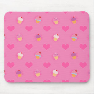Tapis De Souris Motif rose de petit gâteau