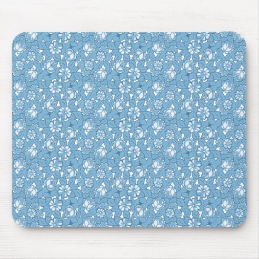 Tapis De Souris Motif rose en bleu clair (Devant)