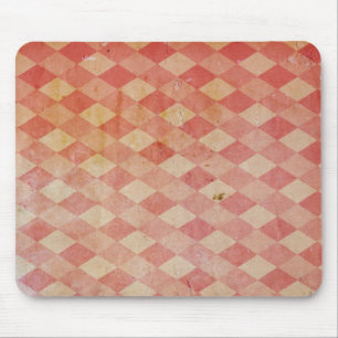 Tapis De Souris Motif rouge de diamant de vieux papier peint,