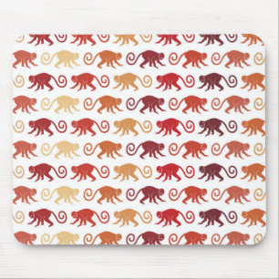 Tapis De Souris Motif rouge de singes