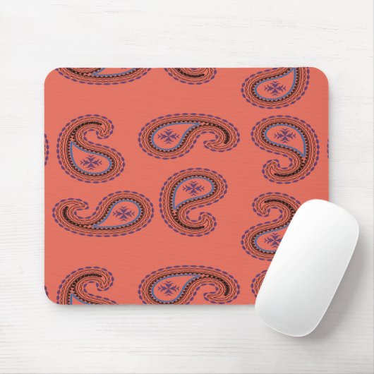 Tapis De Souris motif rouge paisley (Avec souris)