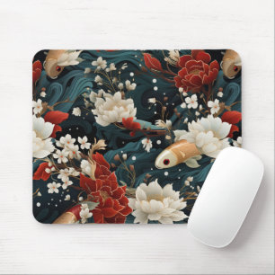 Tapis De Souris Motif sans couture de carpes japonaises