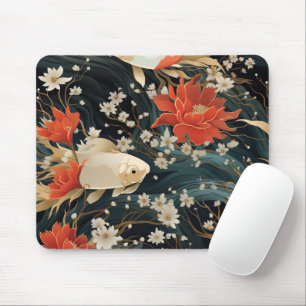 Tapis De Souris Motif sans couture de carpes japonaises