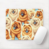 Tapis De Souris Motif sans couture de Chow-Chow Retro (Avec souris)