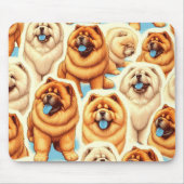 Tapis De Souris Motif sans couture de Chow-Chow Retro (Devant)