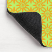 Tapis De Souris Motif sans couture de fleurs vertes orange (Coin)