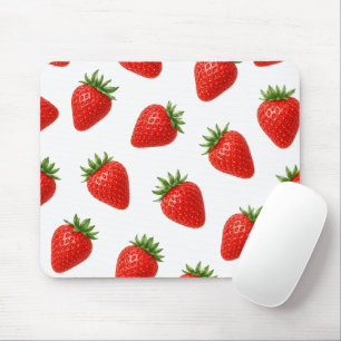 Tapis De Souris Motif sans couture de fraises Mignon fruit rouge