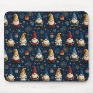 Tapis De Souris Motif sans couture des Gnomes Festives