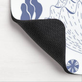 Tapis De Souris Motif sans joint avec coquillages (Coin)