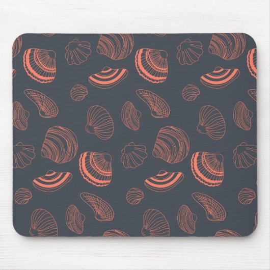 Tapis De Souris Motif sans joint avec coquillages (Devant)