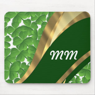 Tapis De Souris Motif shamrock vert