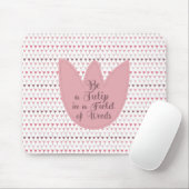 Tapis De Souris Motif simple de tulipe rose (Avec souris)