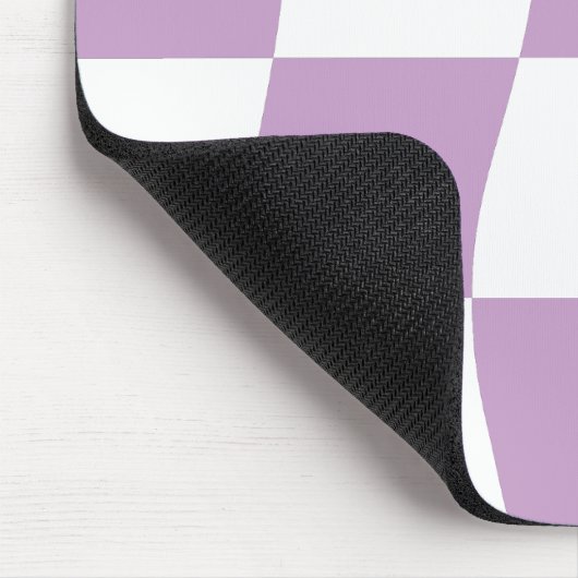 Tapis De Souris Motif simple Pastel violet blanc Wavy Check (Coin)