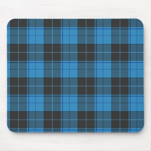 Tapis De Souris Motif simple tartan en bleu foncé... (Devant)