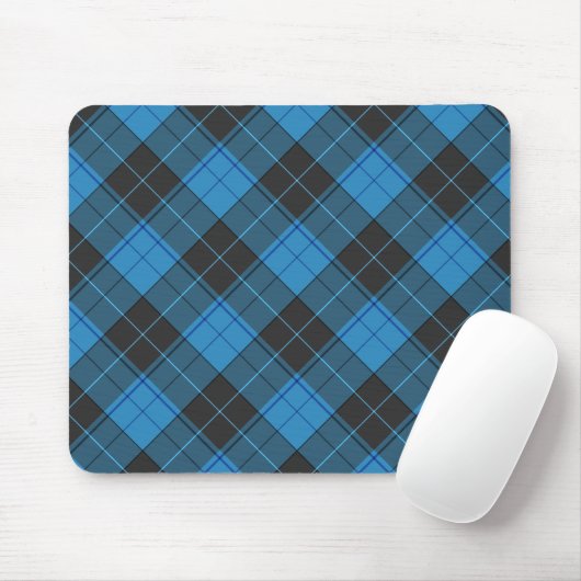 Tapis De Souris Motif simple tartan en bleu foncé... (Avec souris)
