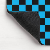 Tapis De Souris Motif Sky Blue et Black à damiers (Coin)