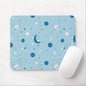 Tapis De Souris Motif Sky & Space bleu (Avec souris)
