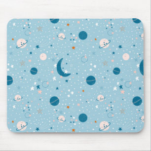Tapis De Souris Motif Sky & Space bleu