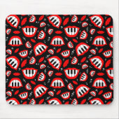 Tapis De Souris Motif sourire piano sur arrière - plan noir (Devant)