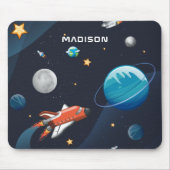 Tapis De Souris Motif spatial Galaxy Rocket Stars Navette (Devant)