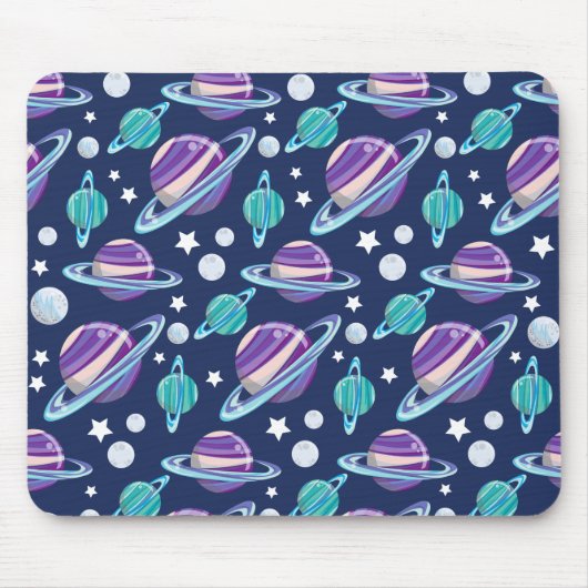 Tapis De Souris Motif spatial, Planètes, Étoiles, Galaxie, Cosmos (Devant)