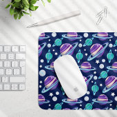 Tapis De Souris Motif spatial, Planètes, Étoiles, Galaxie, Cosmos