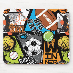 Tapis De Souris Motif sportif avec ballons