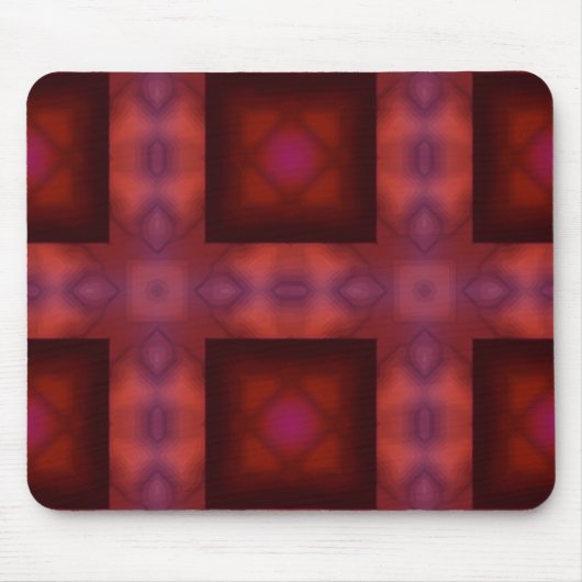 Tapis De Souris Motif Tartan Rouge Foncé Diffus (Devant)