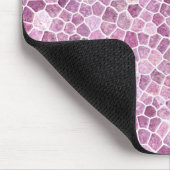 Tapis De Souris Motif Terrazzo Patchwork Pavé Rose Pâle (Coin)