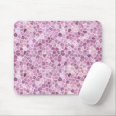 Tapis De Souris Motif Terrazzo Patchwork Pavé Rose Pâle (Avec souris)
