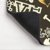 Tapis De Souris Motif tiré par la main d'amour (Coin)