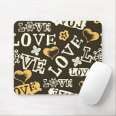 Tapis De Souris Motif tiré par la main d'amour (Avec souris)