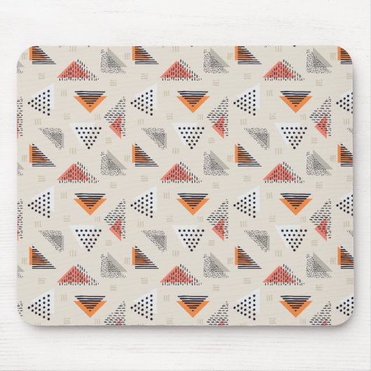 Tapis De Souris Motif tiré par la main de triangle géométrique (Devant)