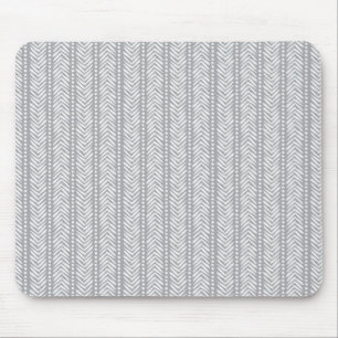 Tapis De Souris Motif tiré par la main gris de Chevron