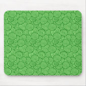 Tapis De Souris Motif tourbillon japonais - vert pin et citron ver (Devant)