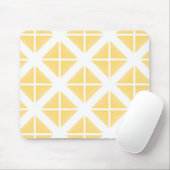 Tapis De Souris Motif triangle à la mode jaune (Avec souris)