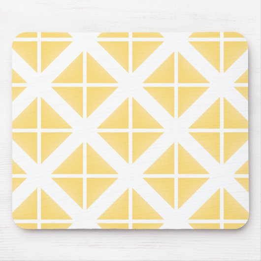 Tapis De Souris Motif triangle à la mode jaune (Devant)