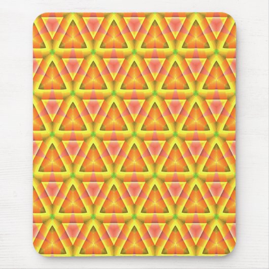 Tapis De Souris Motif Triangle Jaune Doré (Devant)