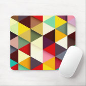 Tapis De Souris Motif Triangle Moderne Coloré (Avec souris)